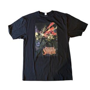 Marvel Dr Strange Men's size XLT Black Short Sleeve Graphic Tee Fandom